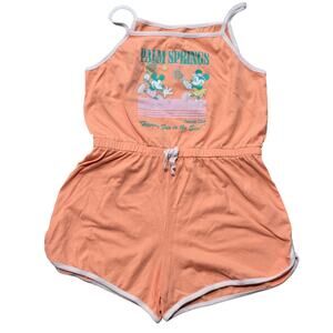Disney Minnie Mouse Palm Springs Florida Tennis Club Sleeveless Romper Souvenir
